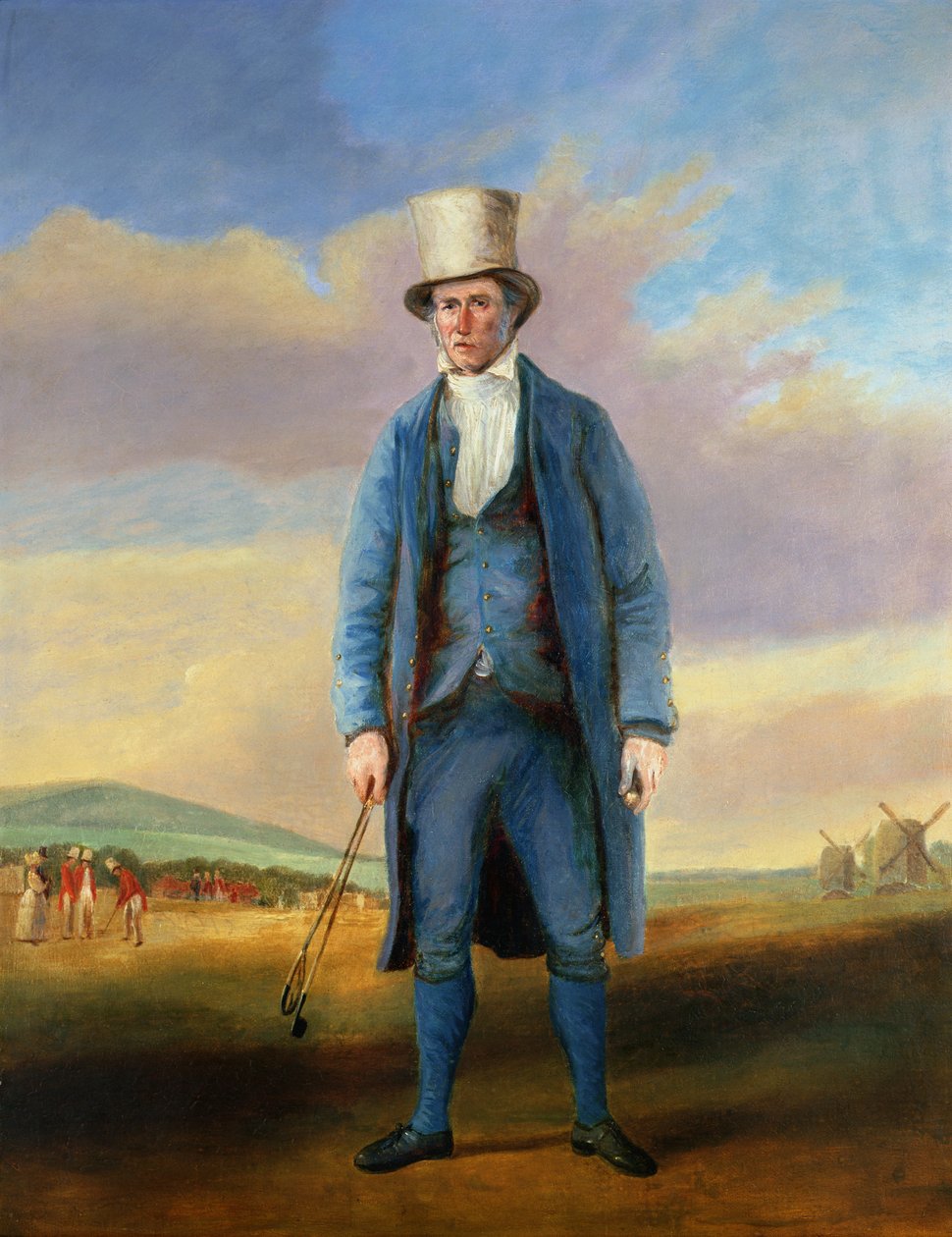 "Old Alick", Alick Brotherton (1756-1840) hålmakaren från Royal Blackheath Golf Club, ca 1835 av R.S.E Gallen