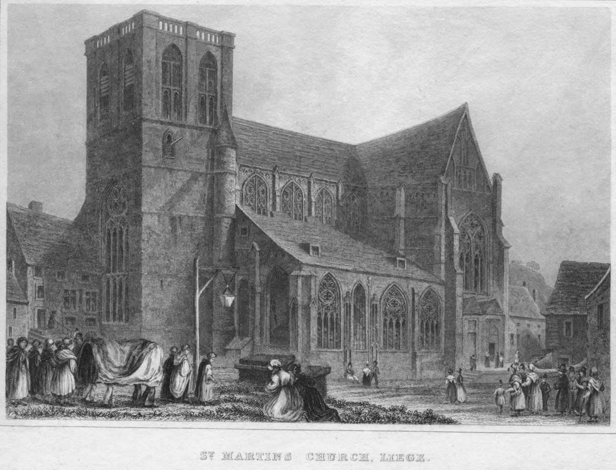 St. Martins kyrka, Liège, 1850 av R. Brice