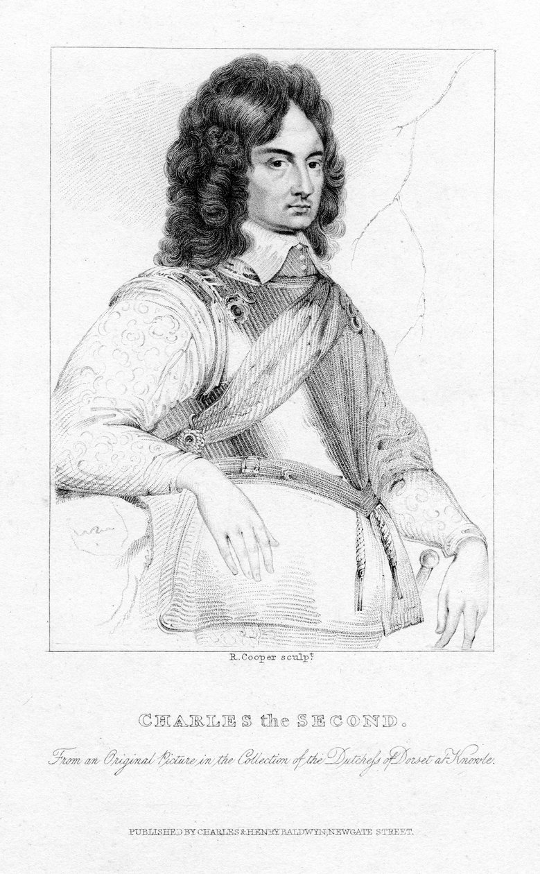 Karl II, kung av England, Skottland och Irland, 1800-talet. av R. Cooper