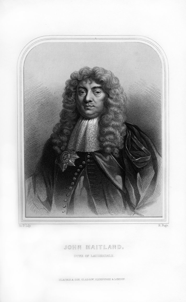 John Maitland, 1:e hertig av Lauderdale, skotsk politiker, 1870. av R. Page