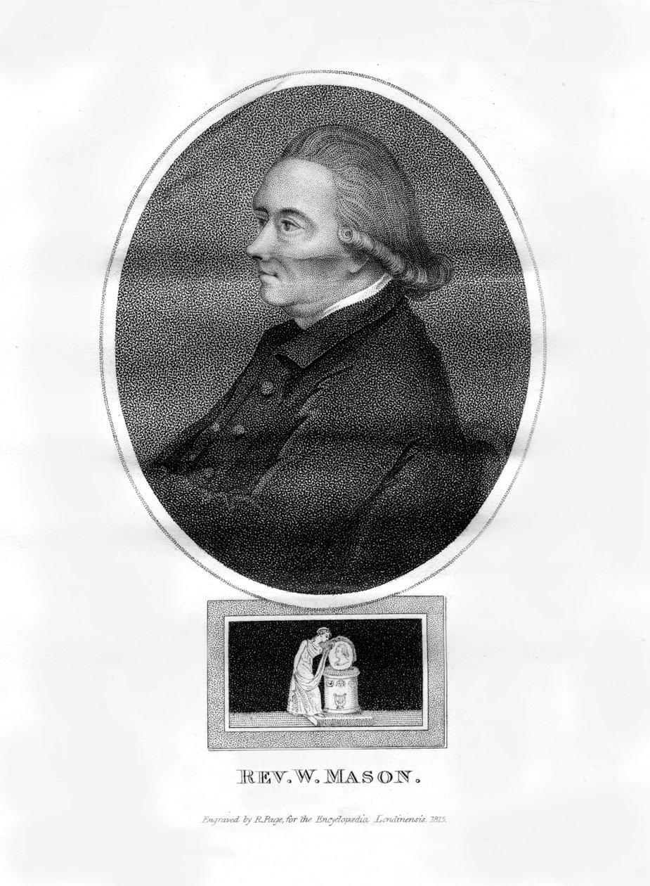 Pastor William Mason, engelsk poet, redaktör och trädgårdsmästare, 1815. av R. Page