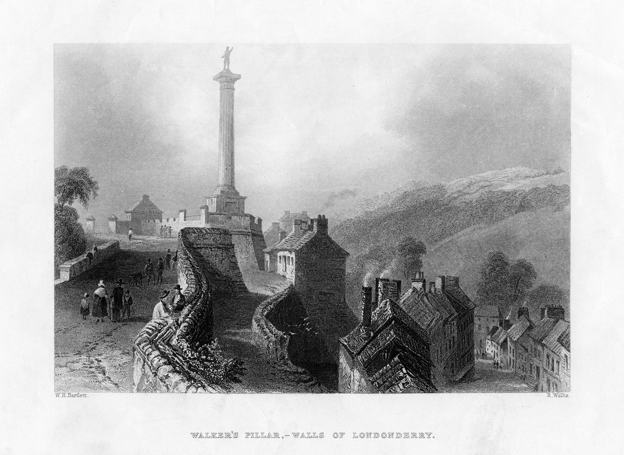 Walkers Pillar, Londonderry, Nordirland, 1860 av R. Wallis