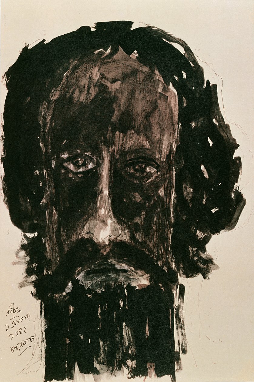 Självporträtt av Rabindranath Tagore
