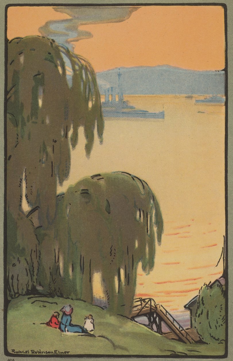 Hudson från Riverside Drive, 1914. av Rachael Robinson Elmer