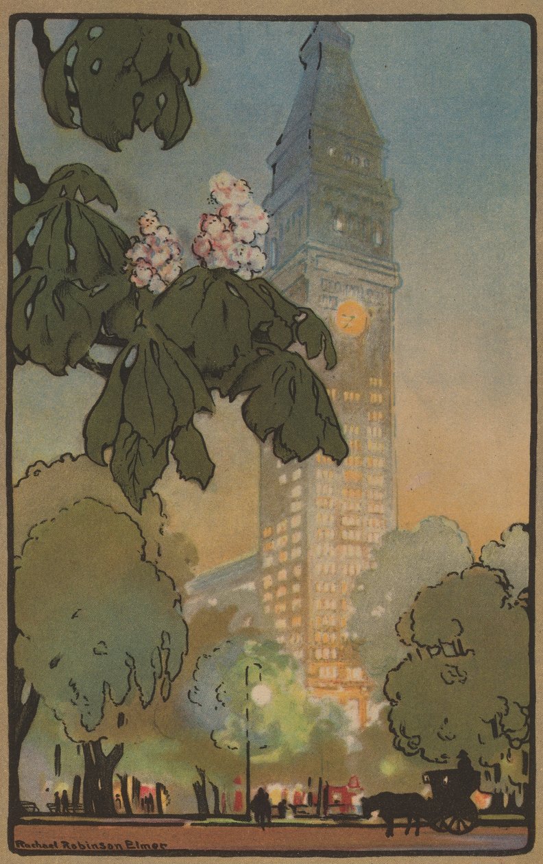 Metropolitan Tower på en sommarkväll, 1914. av Rachael Robinson Elmer