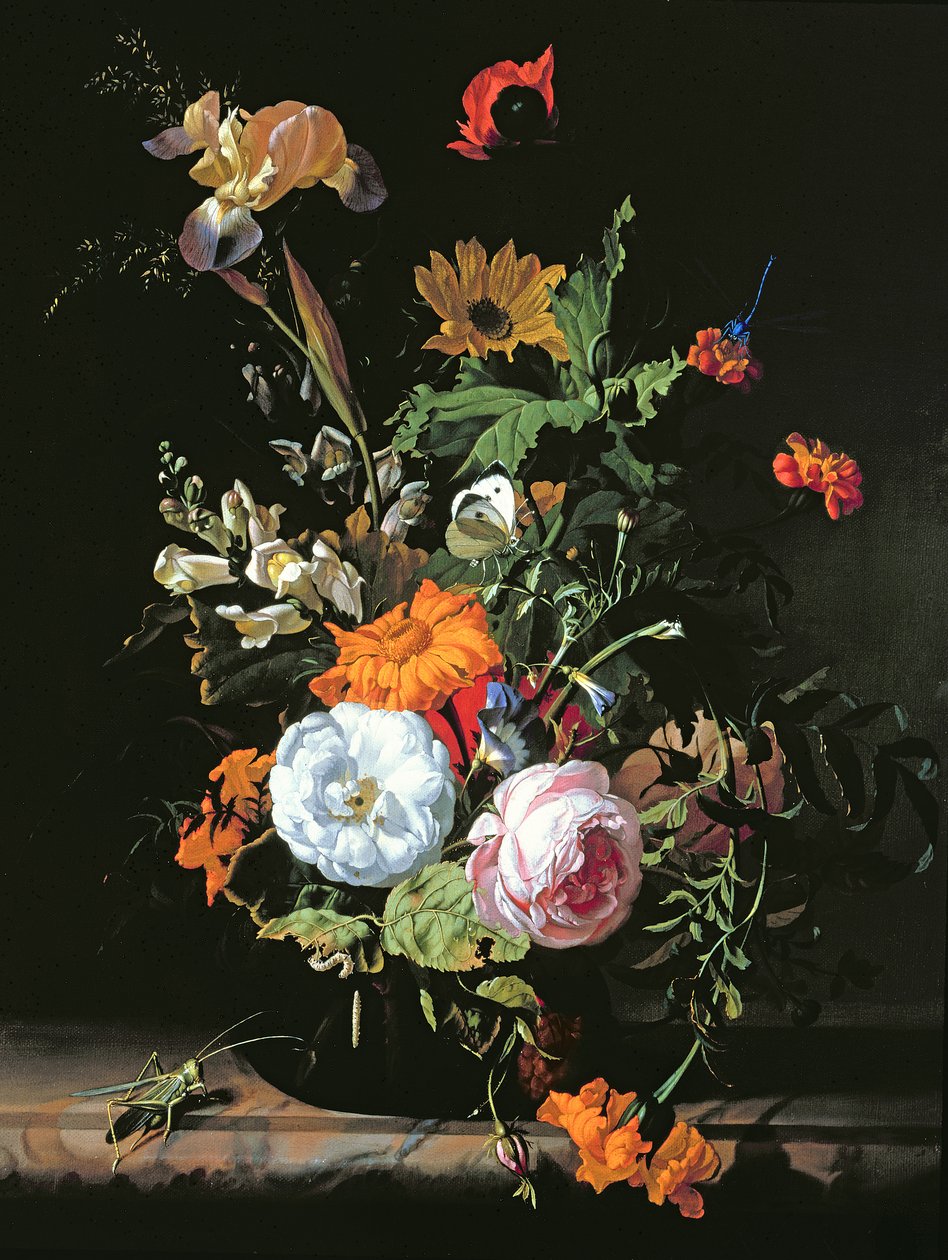 Still Life of Summer Flowers (olja på duk på panel) av Rachel Ruysch