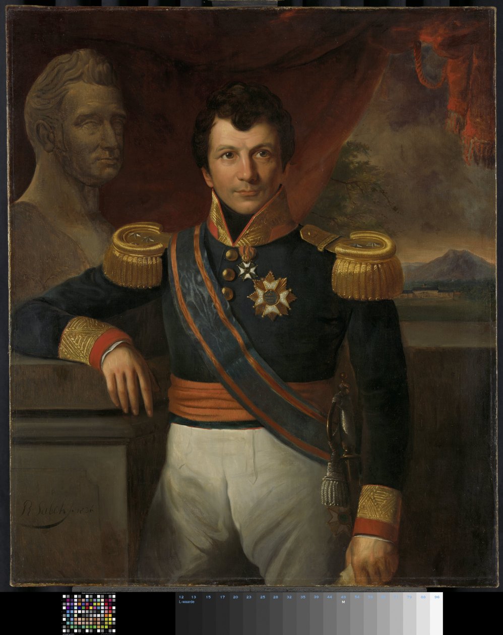 Porträtt av John, graf av Bosch, generalguvernör i Nederländska Ostindien av Raden Sarief Bastaman Saleh