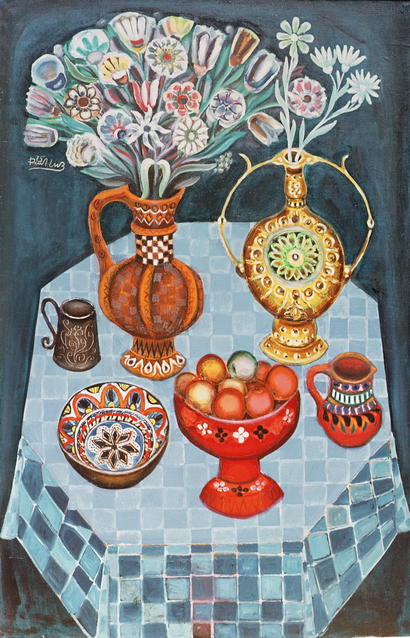 Stilleben med röda äpplen, 1967 av Radi Nedelchev
