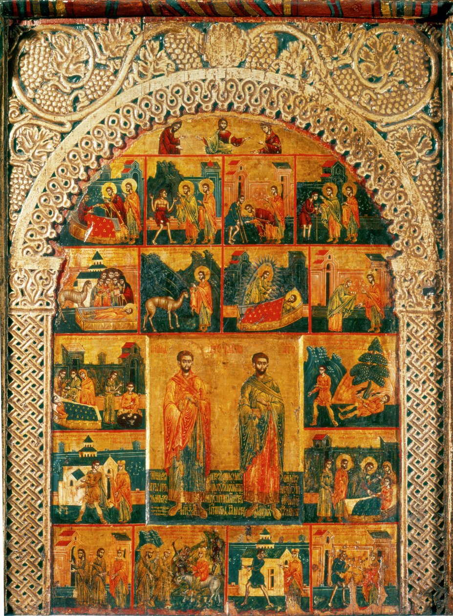 Helgonen Cosmas och Damian, av Radoulmästaren ... av Radoul Master