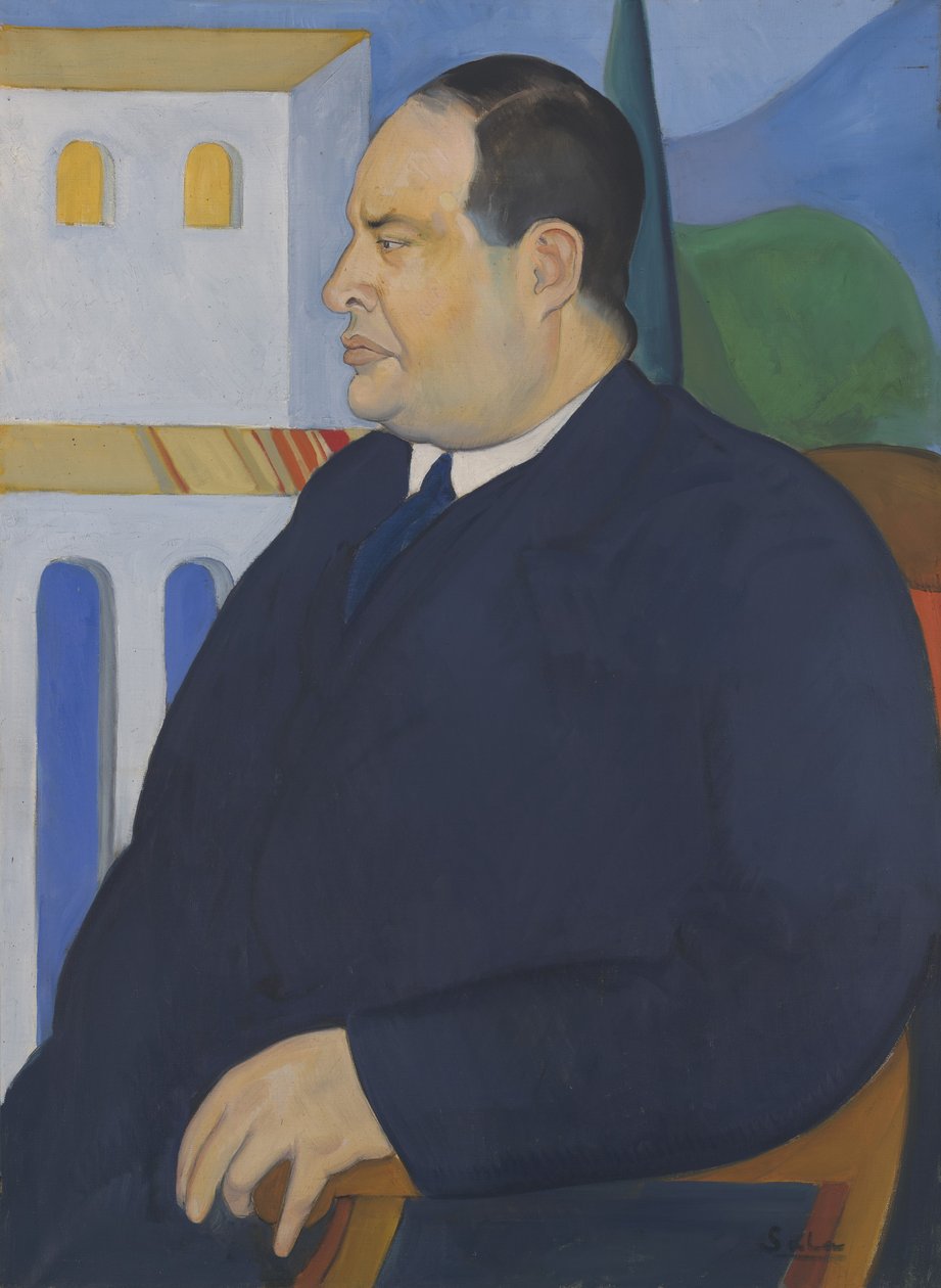 Porträtt av Joseph Stella, 1921 av Rafael Sala
