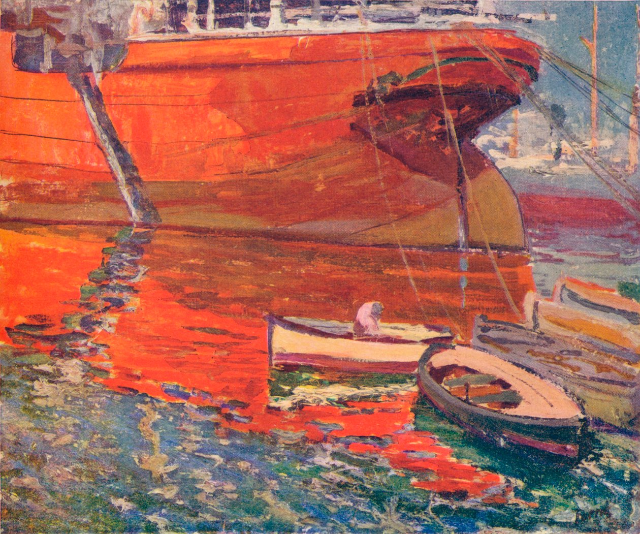 Det röda skeppet, Barcelona, c1915 av Rafael Forns y Romans