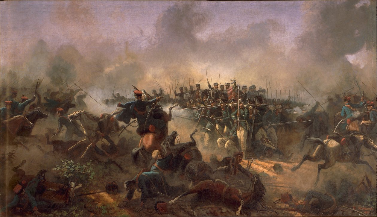 Tredje frihetskriget, Prins Umberto vid torget i Villafranca, 24 juni 1866 av Raffaele Pontremoli av Raffaele Pontremoli
