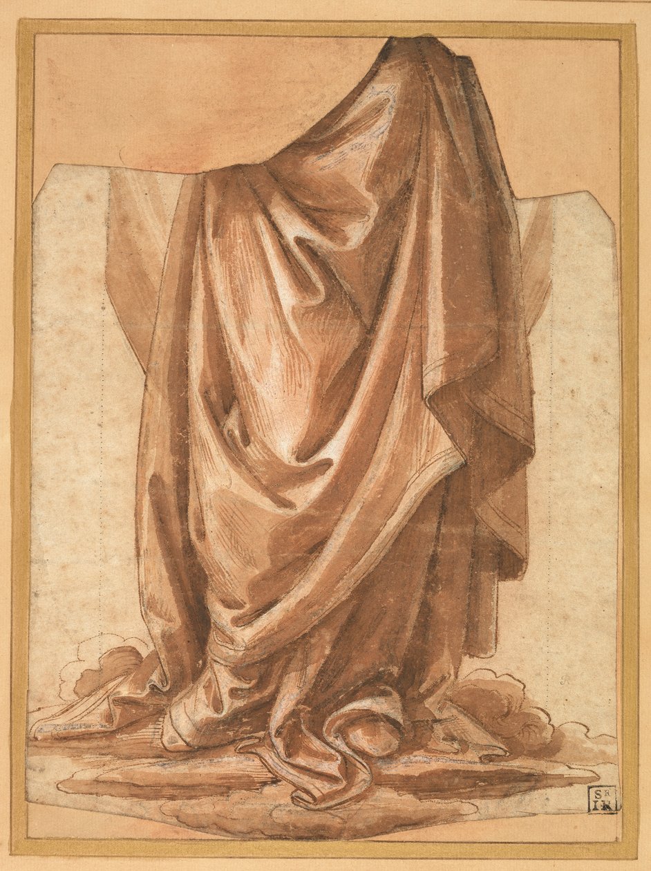 Draperistudie, före 1524 av Raffaellino del Garbo