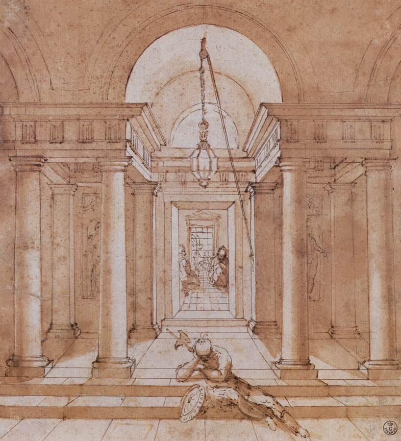 A Soldier before the Cell of St Peter av Raffaello Sanzio Raphael