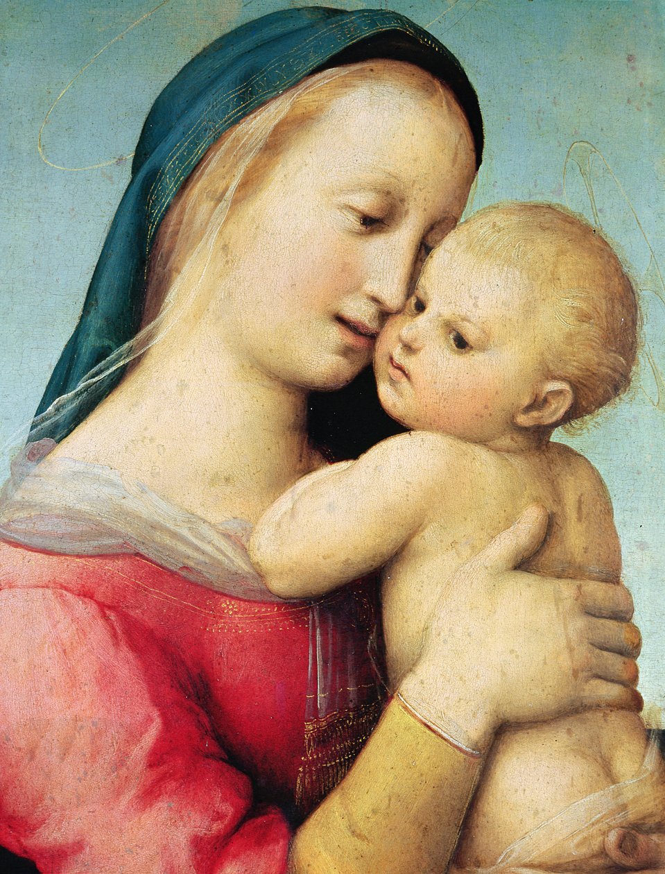 Detalj av "Tempi" Madonna, 1508 av Raffaello Sanzio Raphael