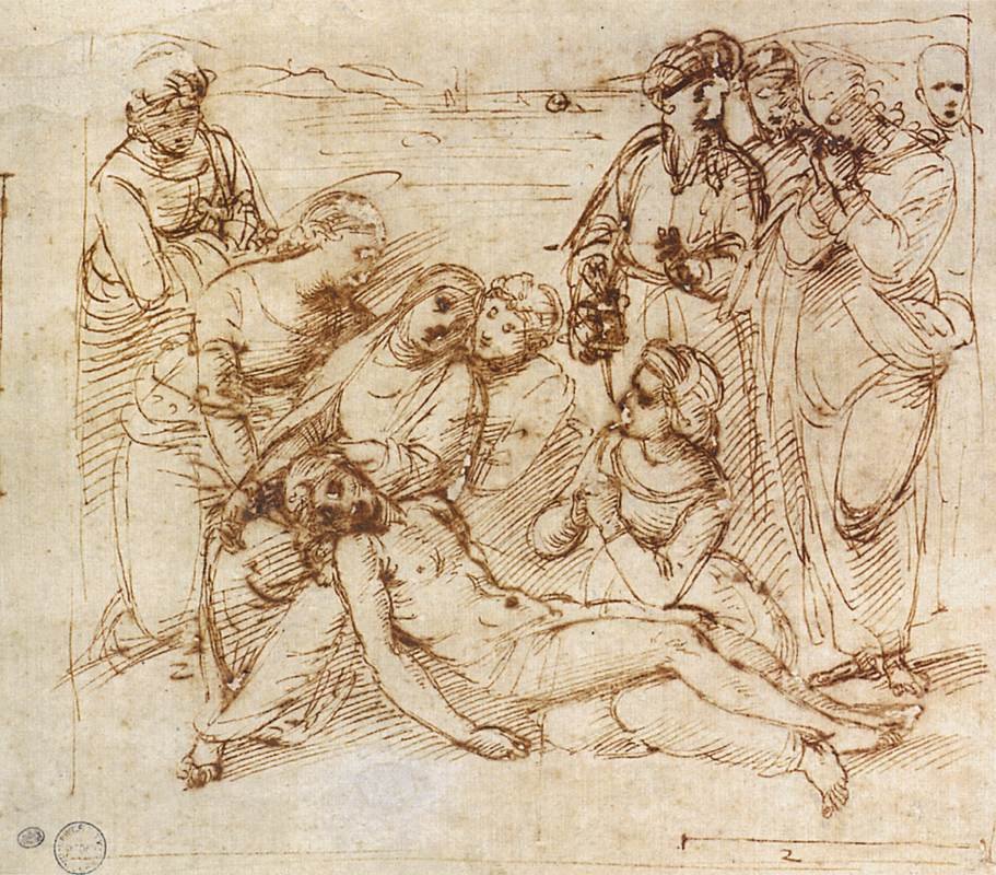 Lamentation Scene av Raffaello Sanzio Raphael