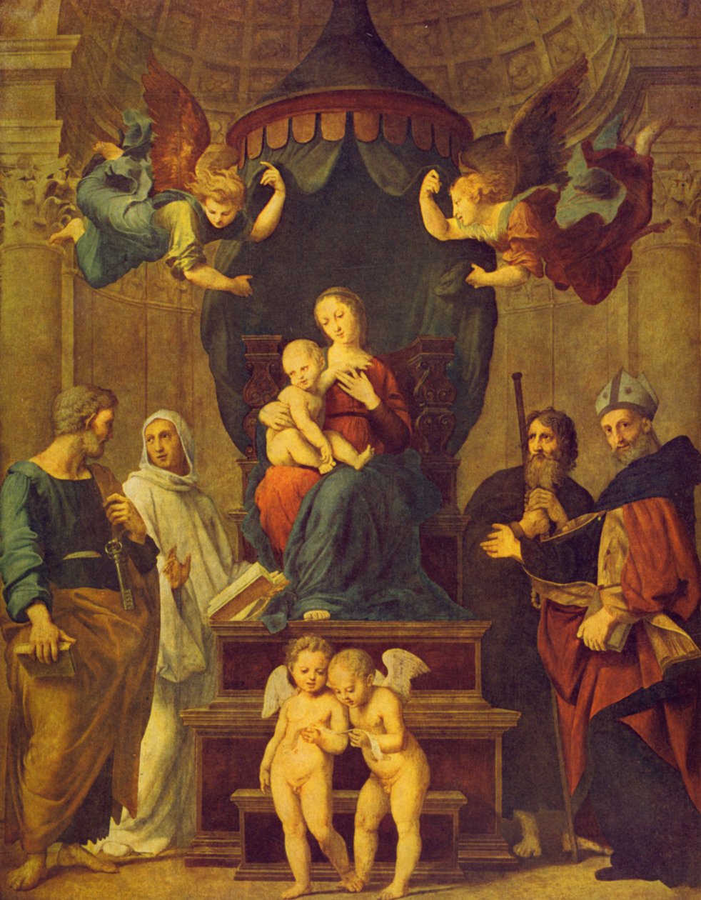 Madonna unter dem Baldachin av Raffaello Sanzio Raphael