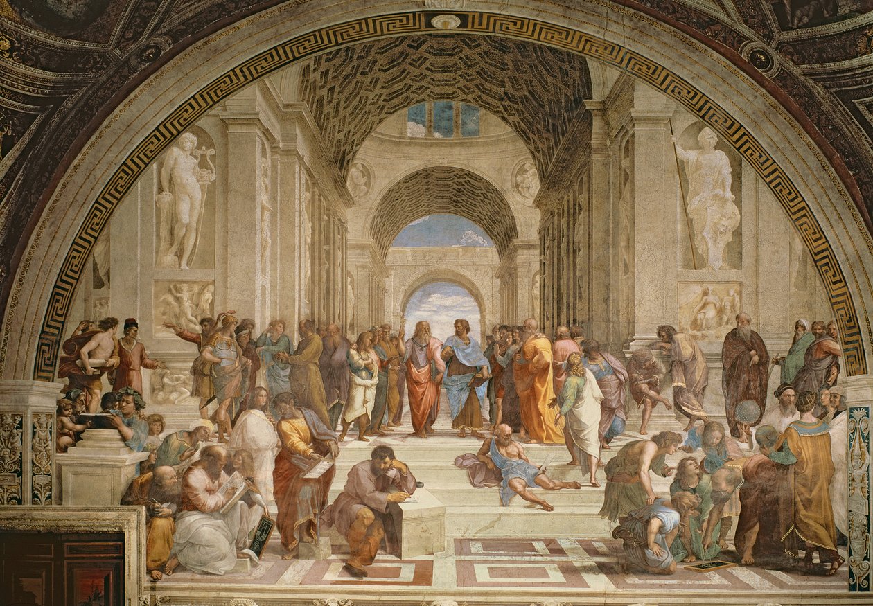 School of Athens, från Stanza della Segnatura, 1510-11 av Raffaello Sanzio Raphael