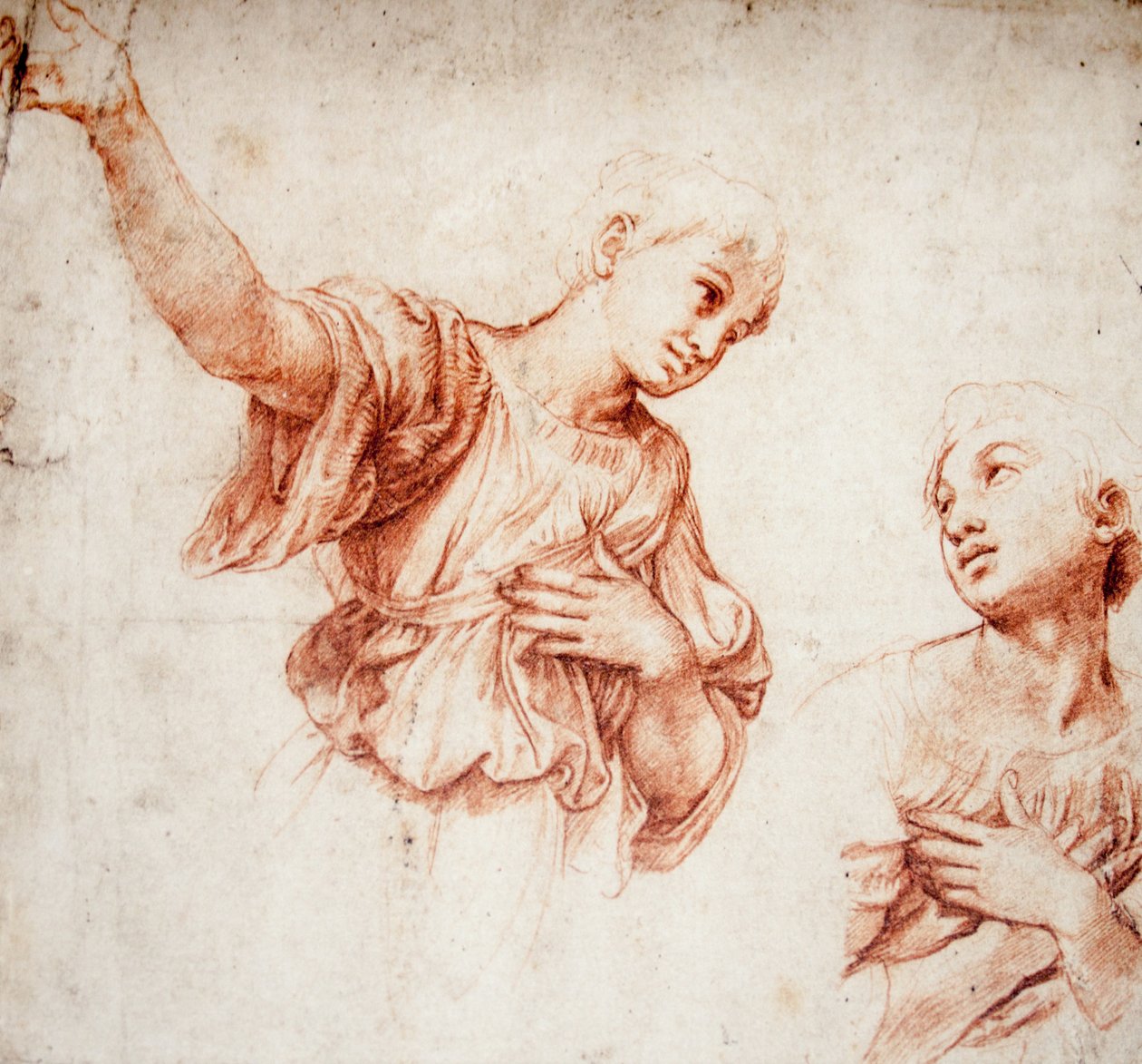 Study for Two Angels av Raffaello Sanzio Raphael