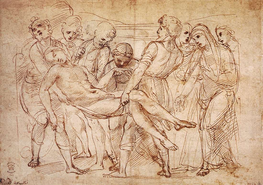 Study for the Entombment av Raffaello Sanzio Raphael