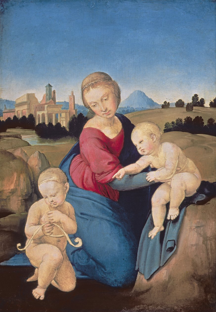The Esterhazy Madonna, ca 1507-08 (tempera och olja på poppelpanel) av Raffaello Sanzio Raphael