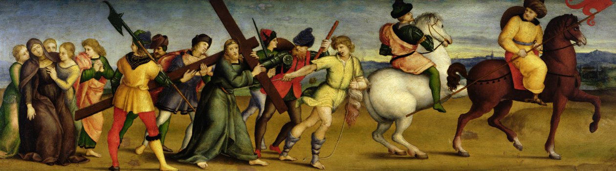Processionen till Golgata, ca 1504-05 (olja på trä) av Raffaello Sanzio Raphael
