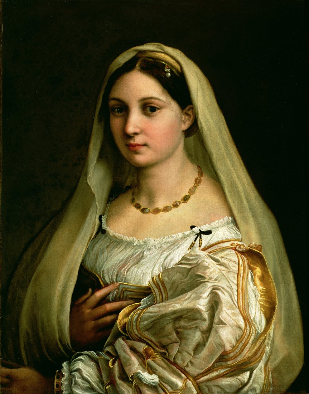 Den beslöjade kvinnan, eller La Donna Velata, c.1516 av Raffaello Sanzio Raphael