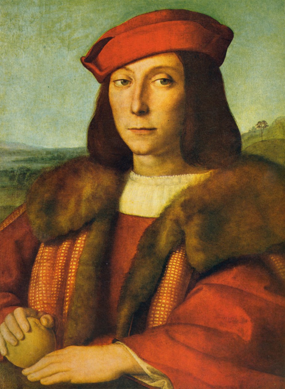 Young Man with an Apple av Raffaello Sanzio Raphael