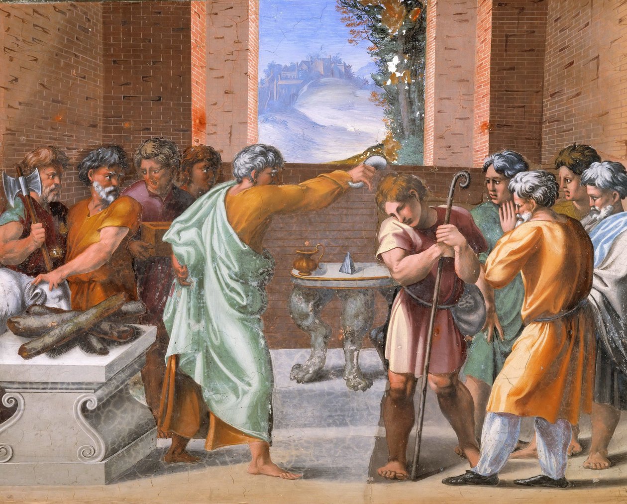 Dekoration av Loggia, Fresco Paval Palaces, Vatikanen av Raffaello Sanzio Raphael