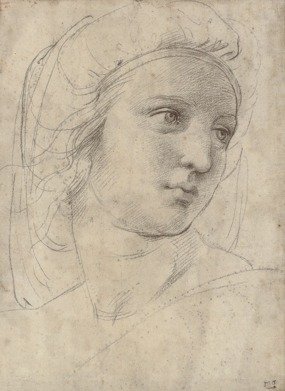 Head of a muse av Raffaello Sanzio Raphael