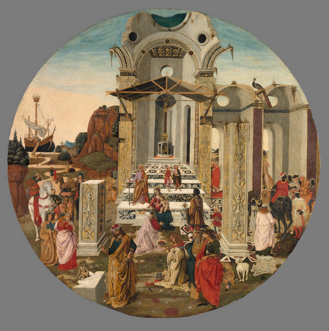 De vise männens tillbedjan av Raffaello Botticini