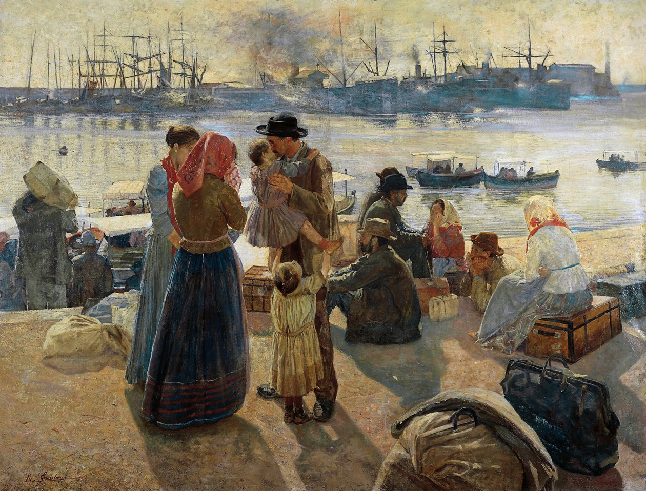 Emigranter av Raffaello Gambogi