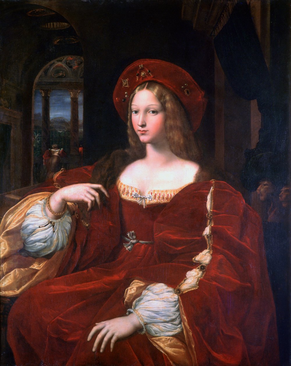 Porträtt av Jeanne dAragon, 1518 av Raffaello Sanzio Raphael