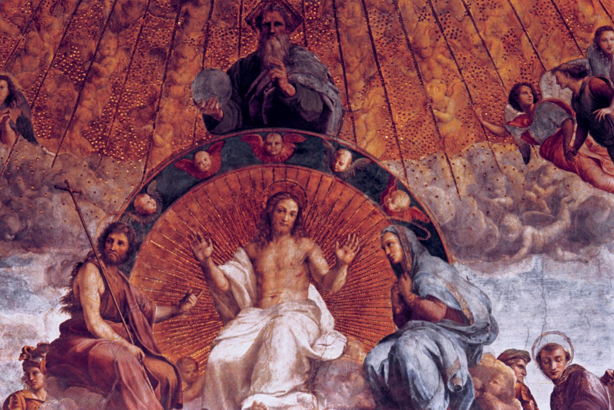 Disputationen om det heliga sakramentet, detalj, 1508-1509 av Raffaello Sanzio Raphael