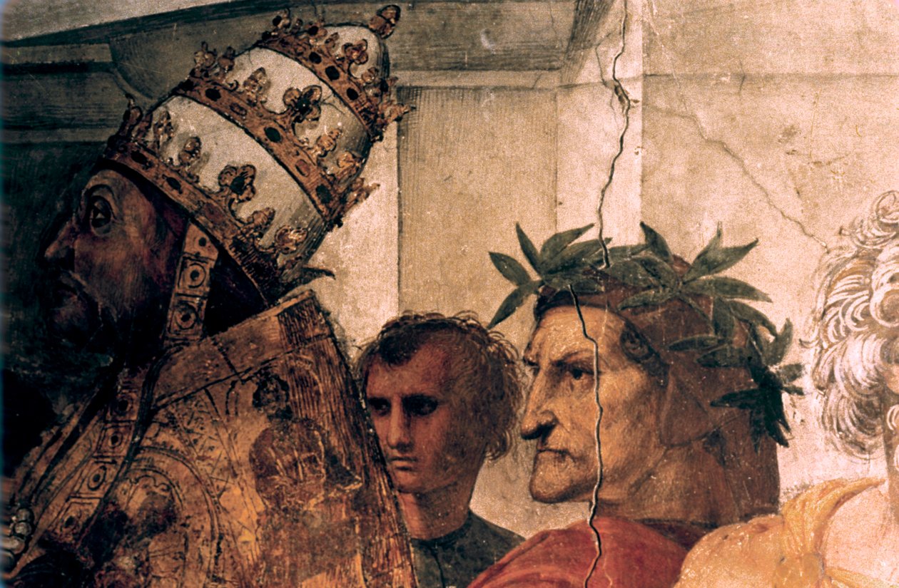 Disputationen om det heliga sakramentet detalj, 1508-1509 av Raffaello Sanzio Raphael