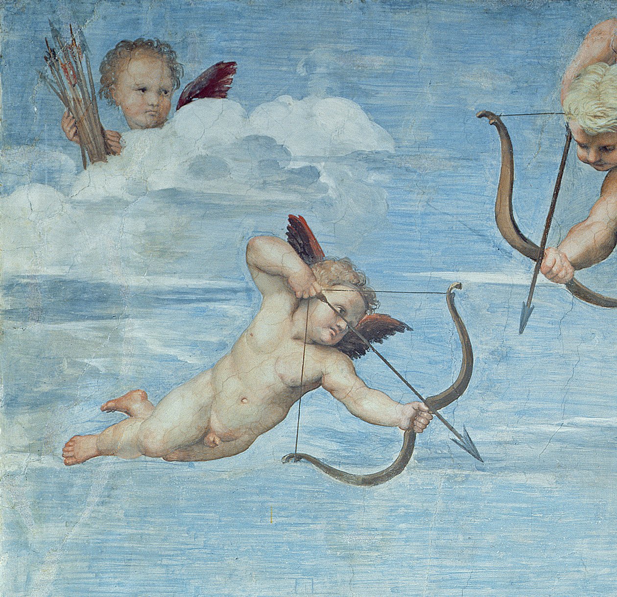 The Triumph of Galatea, 1512-14 (fresk) (detalj av 56473) av Raffaello Sanzio Raphael