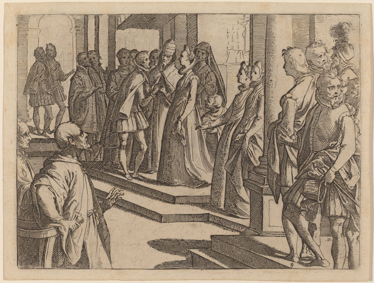 Trolovningen av Margareta av Österrike till Filip III, kung av Spanien av Raffaello Schiaminossi