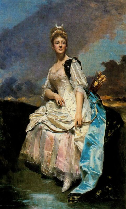 La marquise dHervey Saint-Denys en Diane  av Raimundo de Madrazo y Garreta
