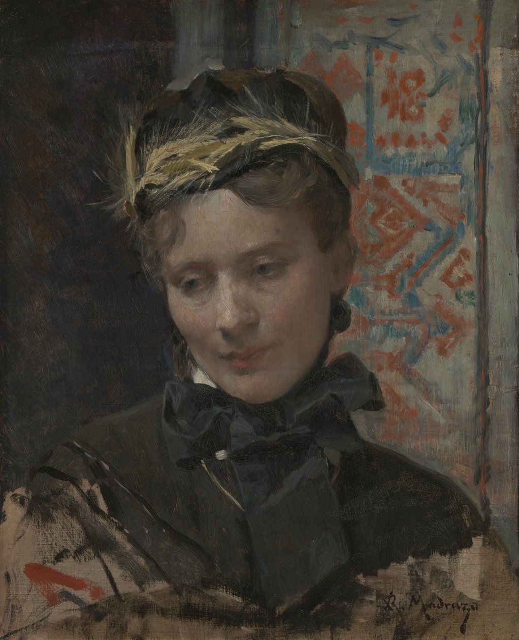 Porträtt av en dam, 1885-1896 av Raimundo de Madrazo y Garreta