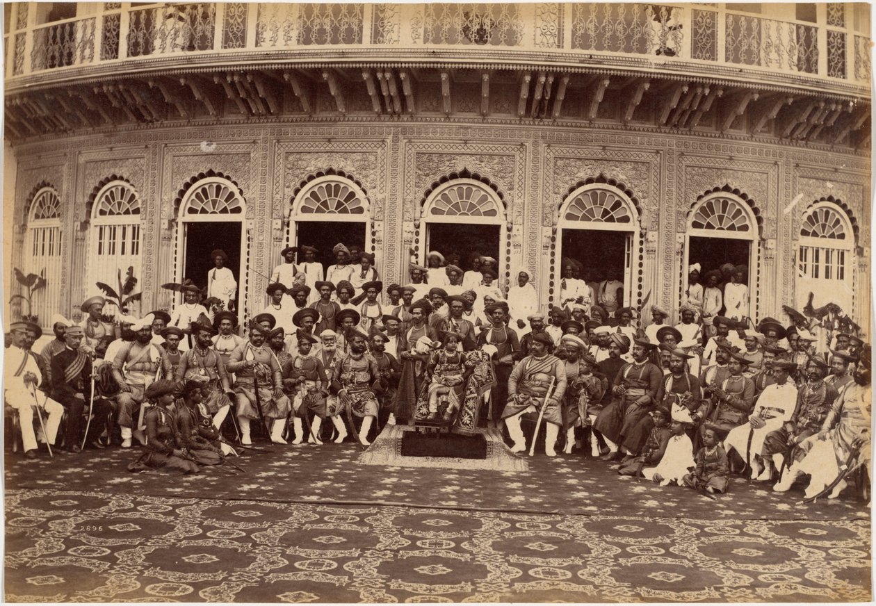 Maharaja Scindia, adelsmän och höga ämbetsmän, Gwalior av Raja Deen Dayal