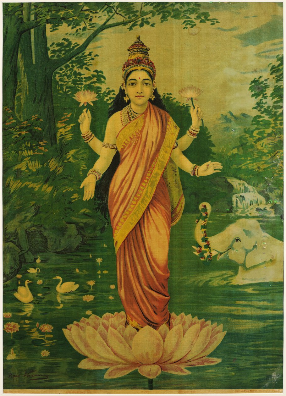 Lakshmi, av Raja Ravi Varma, 1930-talet av Raja Ravi Varma