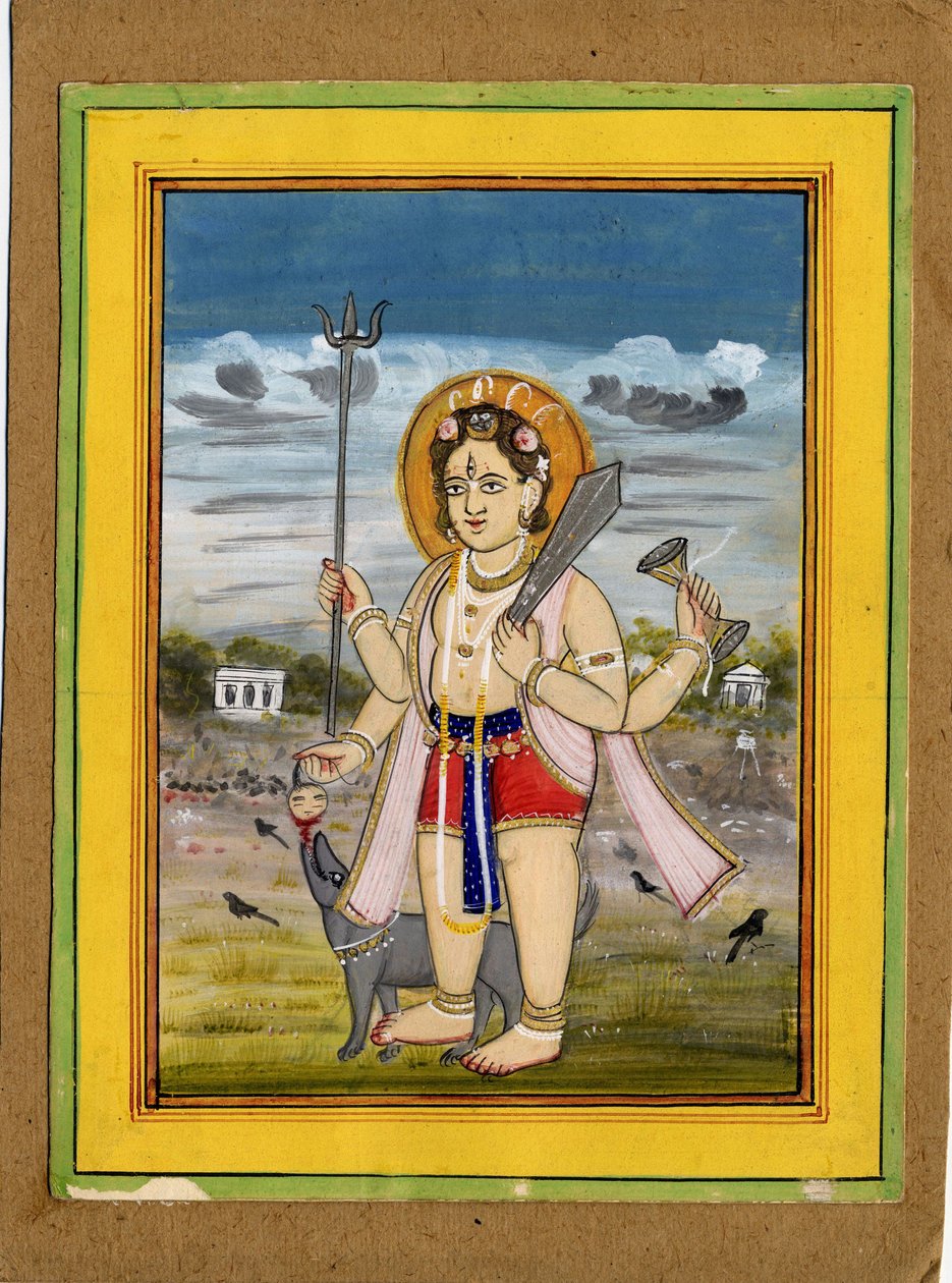 En stående figur av Bhairava, en form av Śiva. av Rajasthan School