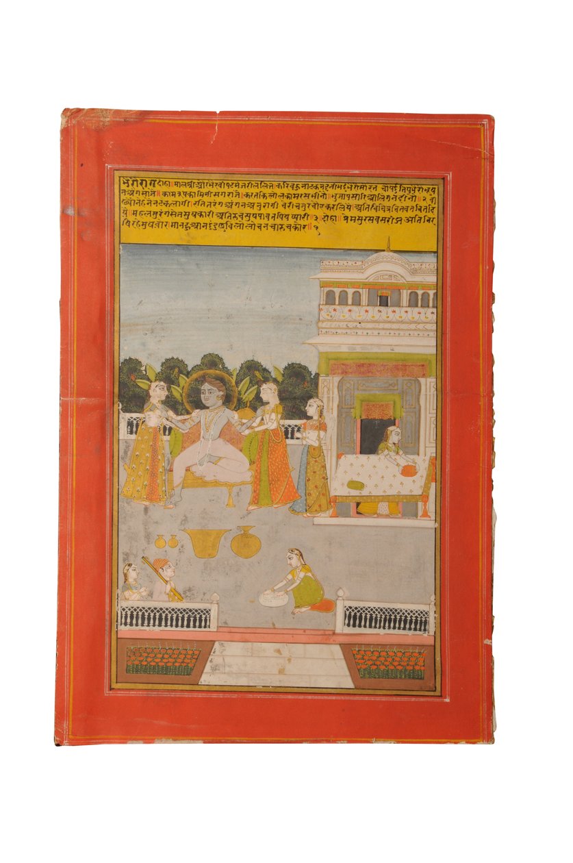 Ragamala miniatyrmålning, Rajasthan förmodligen Bundi, tidigt 1800-tal av Rajasthani School