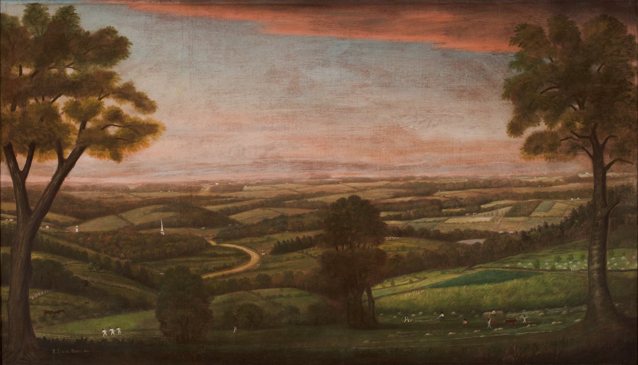 Ser österut från Denny Hill, 1800 av Ralph Earl or Earle