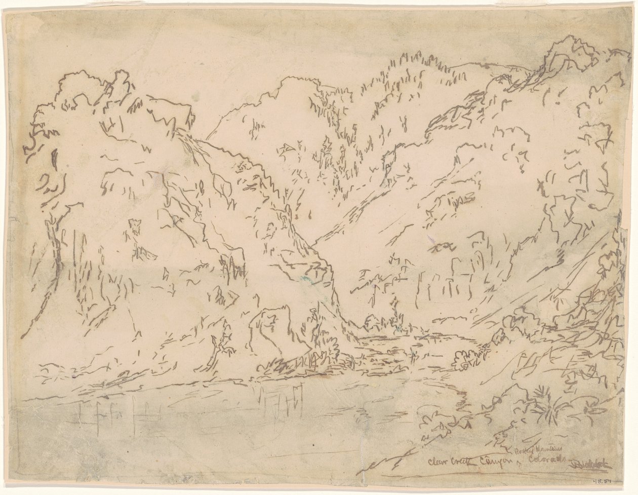 Clear Creek Canyon, Klippiga bergen, Colorado av Ralph Albert Blakelock