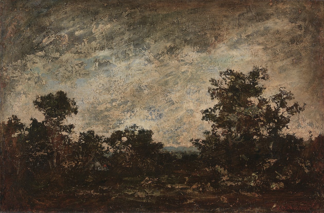 Indianläger, ca 1890 (olja på duk) av Ralph Albert Blakelock