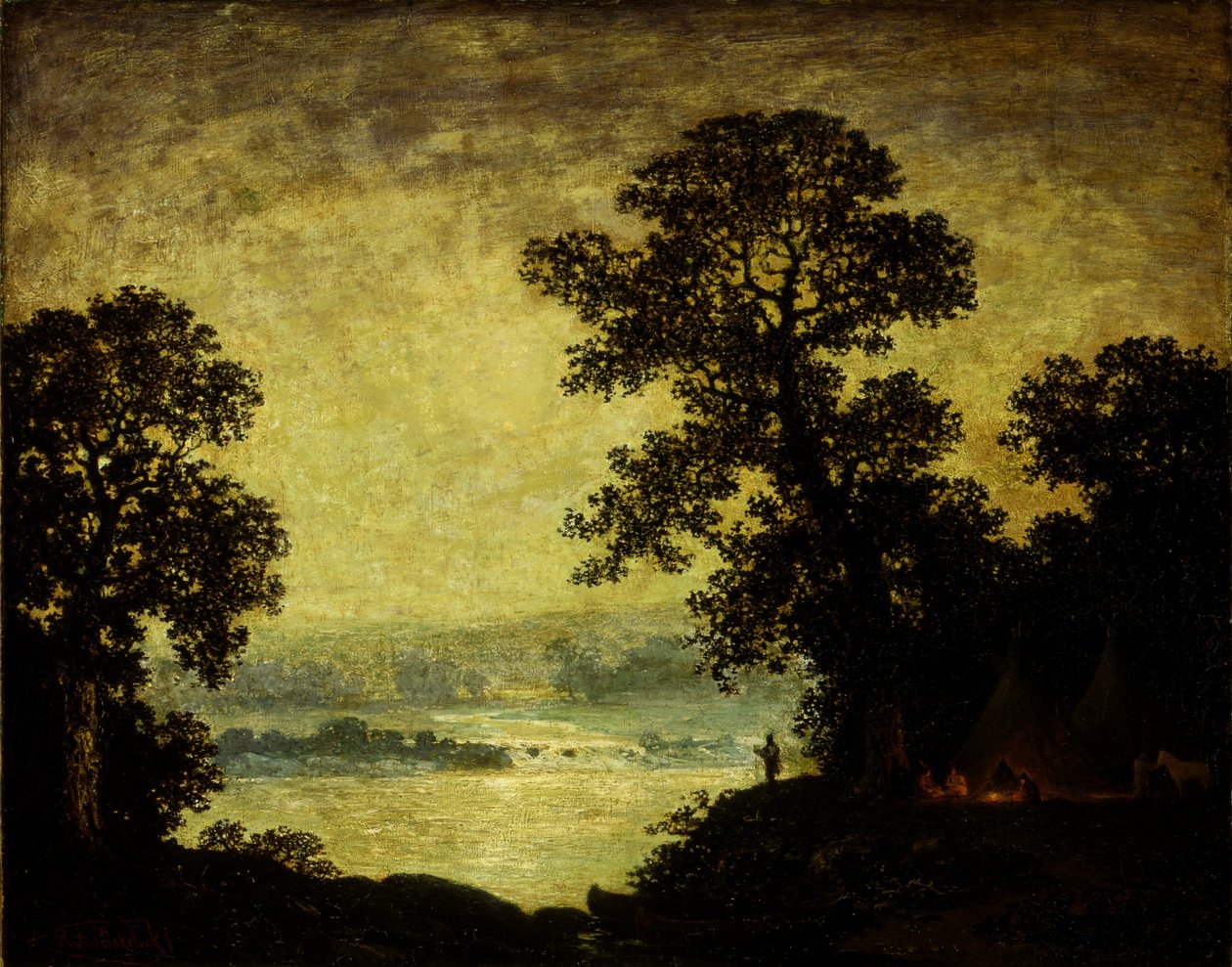 Månsken, indianläger av Ralph Albert Blakelock