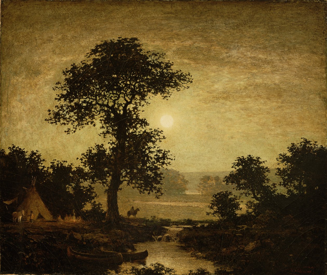 Moonlight, ca 1885-89 (olja på duk) av Ralph Albert Blakelock
