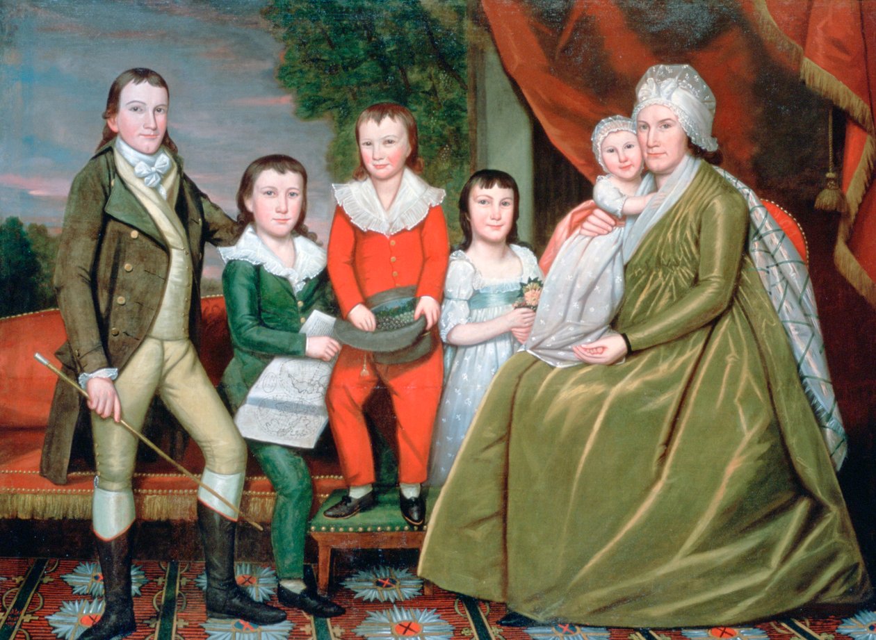 Mrs Noah Smith och hennes barn, 1798 av Ralph Earl