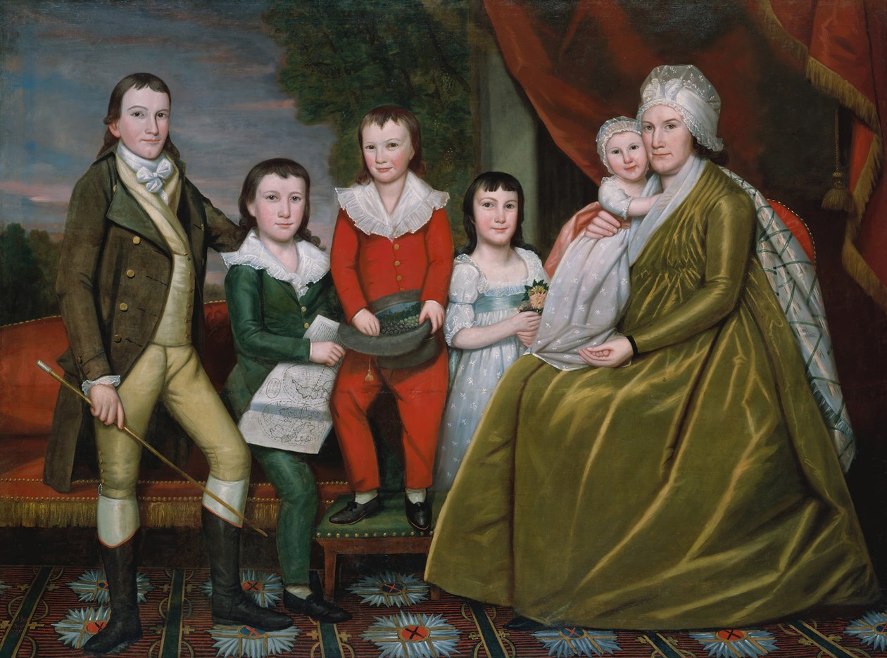 Mrs. Noah Smith och hennes barn, 1798. av Ralph Earl